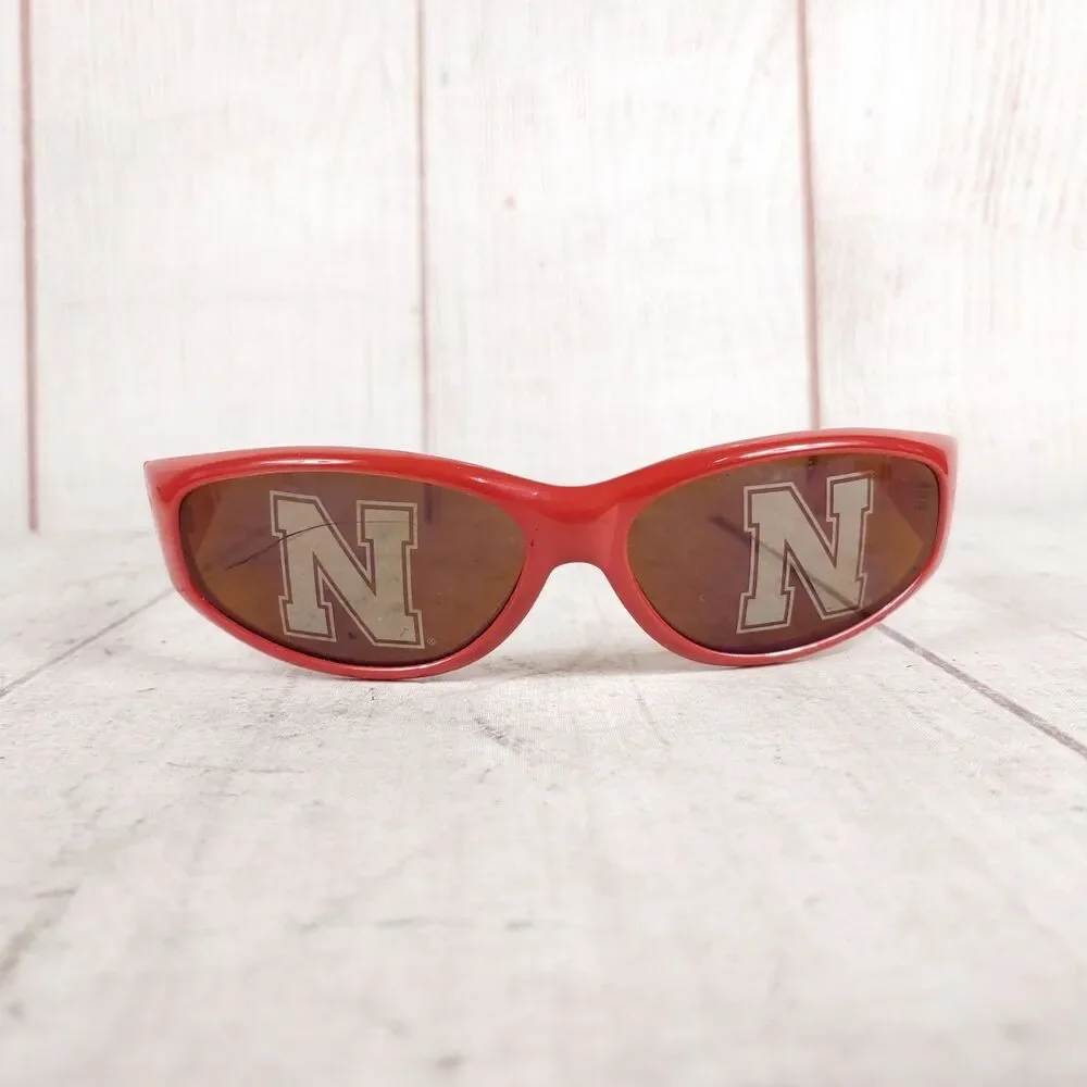 SCRATCHED - Jax NEBRASKA Cornhuskers Sunglasses - RED Made in Italy COLLEGE